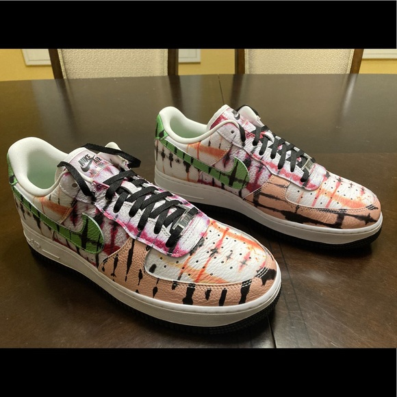 air force 1 tie dye black